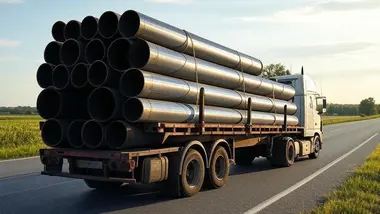 Перевозка труб, трубопроводов